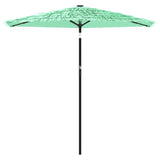 Vidaxl Parasol z jeklenim drogom 223x223x213 cm zelena