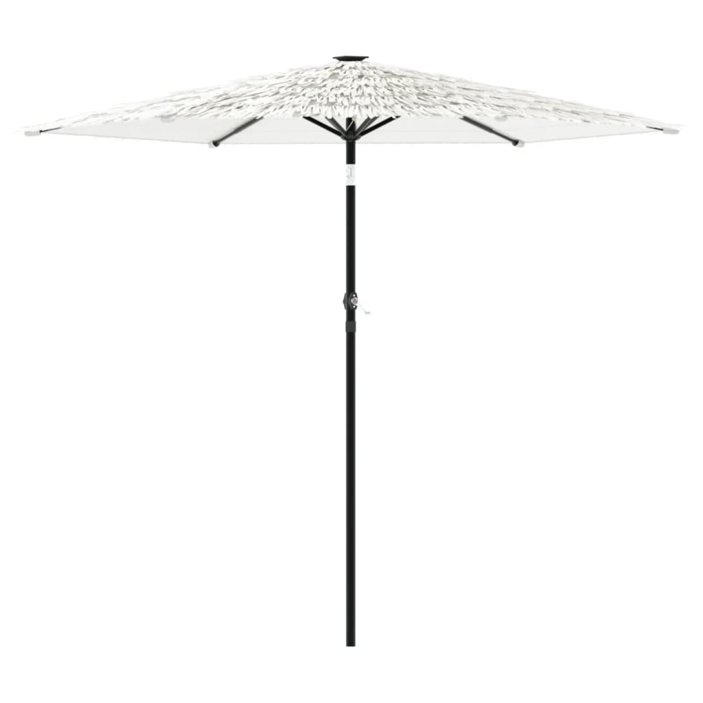 Vidaxl Parasol con polo in acciaio 223x223x213 cm bianco