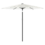 Parasol vidaxl avec poteau en acier 223x223x213 cm blanc