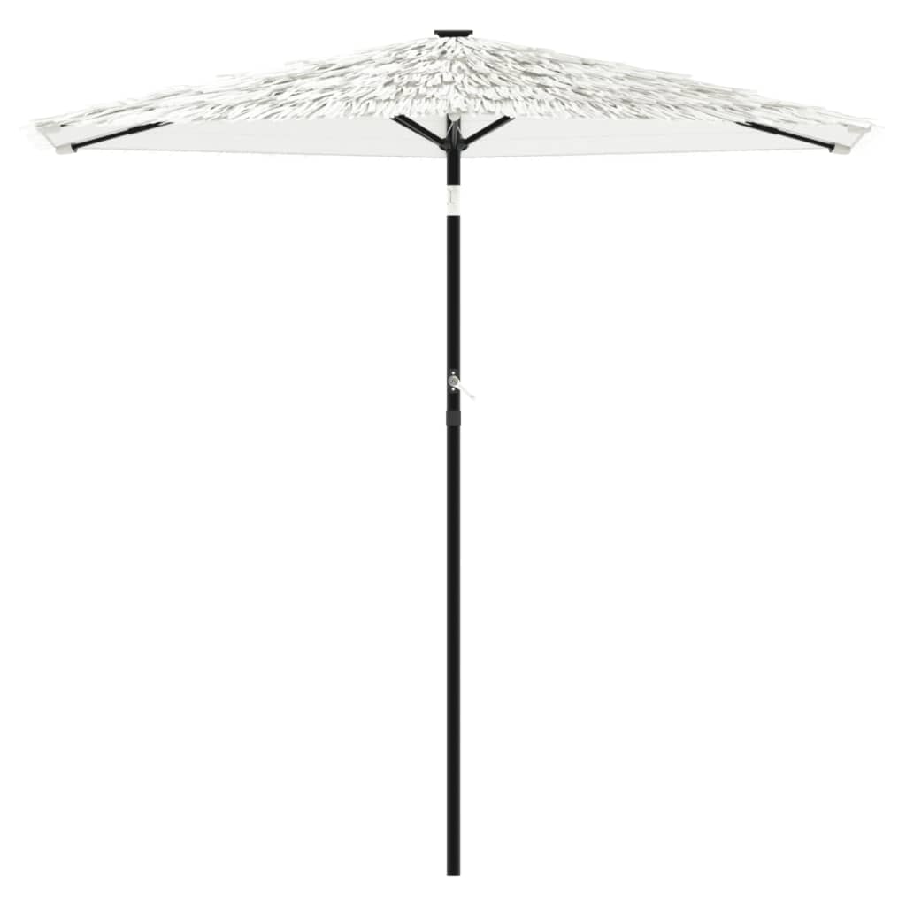 Parasol vidaxl avec poteau en acier 223x223x213 cm blanc