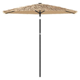 Vidaxl Parasol z jeklenim drogom 268x268x226 cm rjava