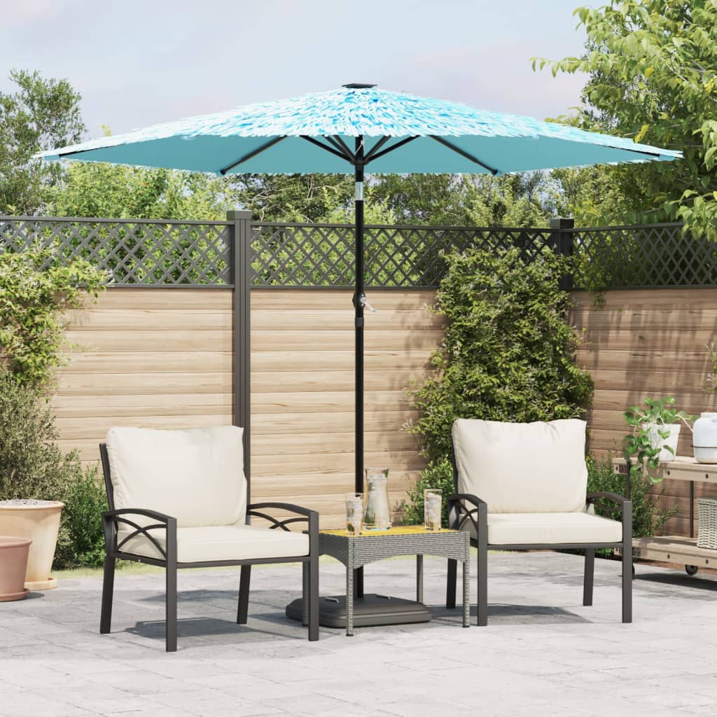 Parasol vidaxl avec poteau en acier 268x268x226 cm bleu