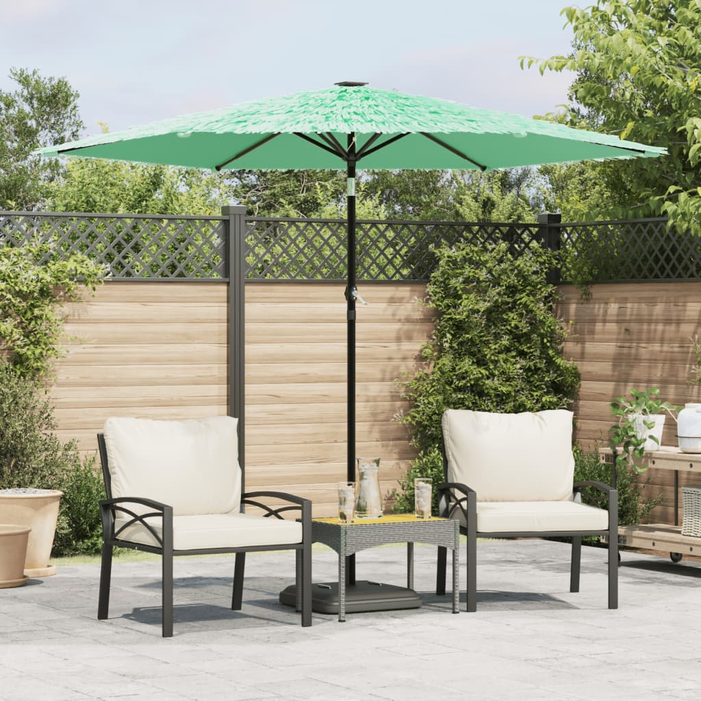 Vidaxl parasol avec poteau en acier 268x268x226 cm vert