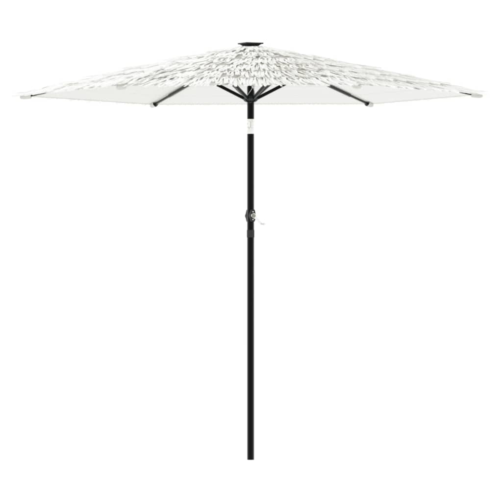 Vidaxl parasol s ocelovým pólem 268x268x226 cm bílá