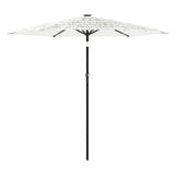 Vidaxl -parasol med stålstang 268x268x226 cm hvit