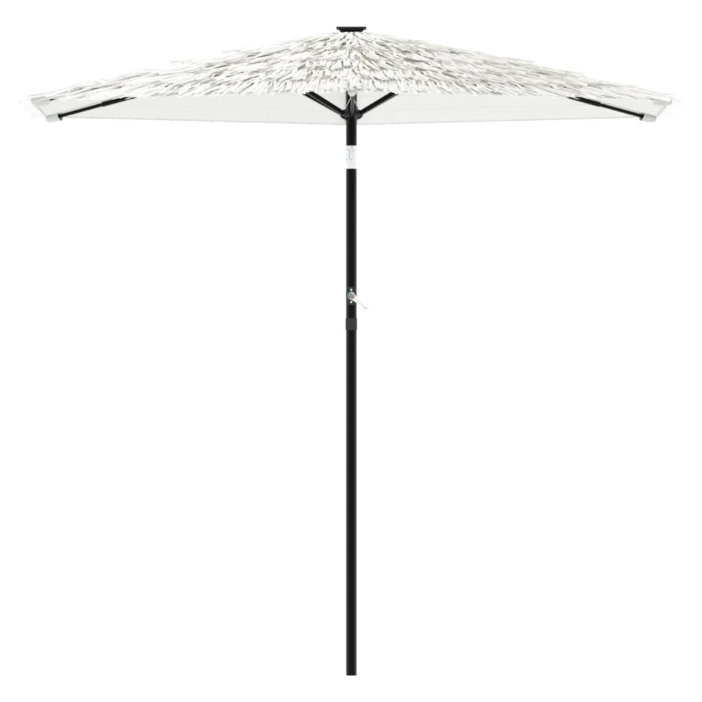 Parasol Vidaxl con poste de acero 268x268x226 cm blanco