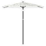 Vidaxl Parasol con polo in acciaio 268x268x226 cm bianco