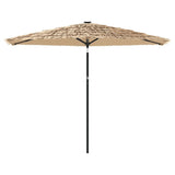 Parasol Vidaxl con poste de acero 288x288x225 cm marrón