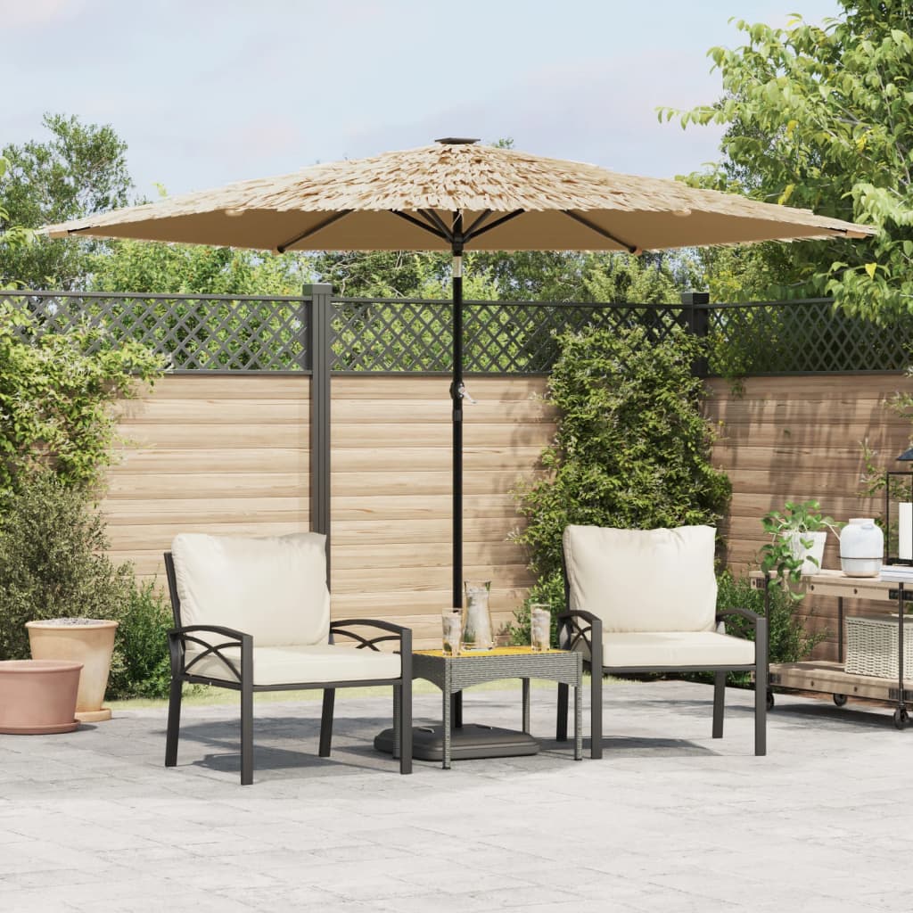 Vidaxl Parasol with steel pole 288x288x225 cm brown