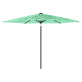 Vidaxl -parasol med stålstang 288x288x225 cm grønn