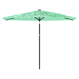 Vidaxl Parasol med stålstang 288x288x225 cm grøn