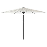 Vidaxl Parasol with steel pole 288x288x225 cm white