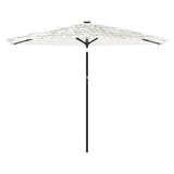 Parasol Vidaxl con poste de acero 288x288x225 cm blanco