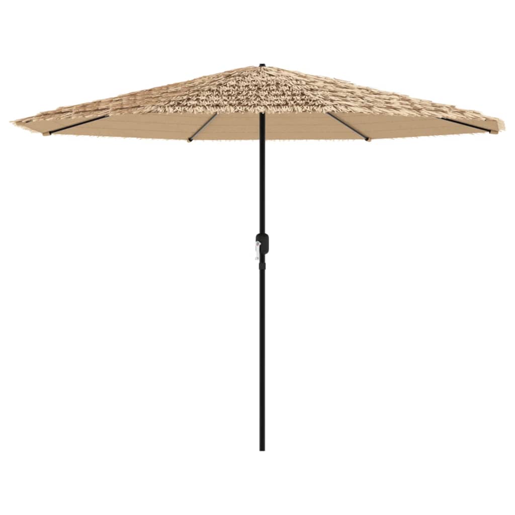 Vidaxl Parasol med stålstang 324x324x247 cm brun