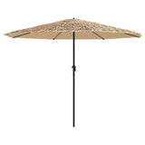 Vidaxl Parasol with steel pole 324x324x247 cm brown