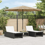 Parasol vidaxl avec poteau en acier 324x324x247 cm brun