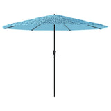 Vidaxl Parasol z jeklenim drogom 324x324x247 cm modra