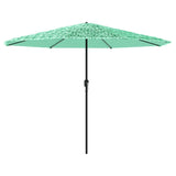 Vidaxl Parasol z jeklenim drogom 324x324x247 cm zelena