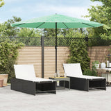 Vidaxl Parasol with steel pole 324x324x247 cm green