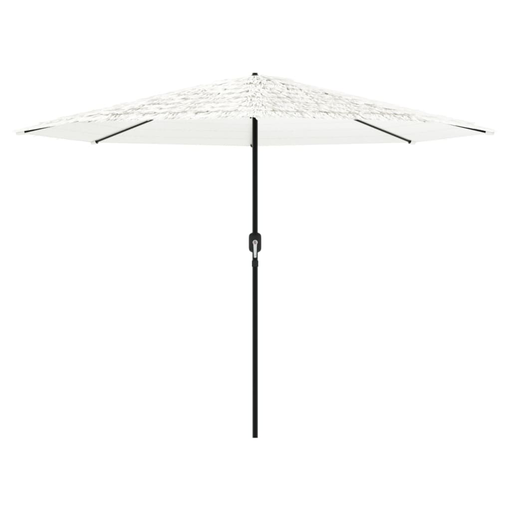 Vidaxl Parasol z jeklenim drogom 324x324x247 cm bela