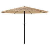 Vidaxl Parasol ze stalowym biegunem 388x388x248 cm brąz