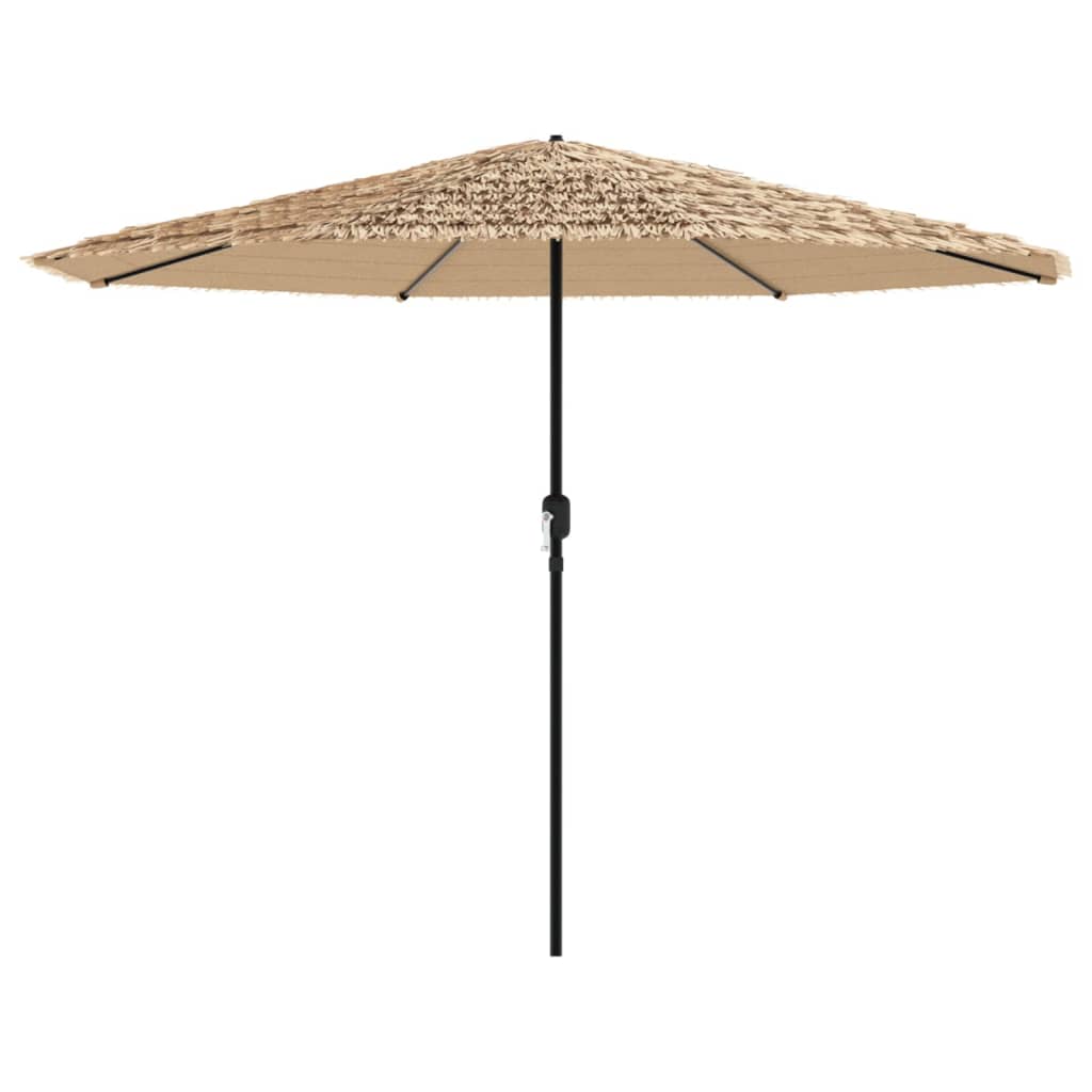 Vidaxl Parasol with steel pole 388x388x248 cm brown