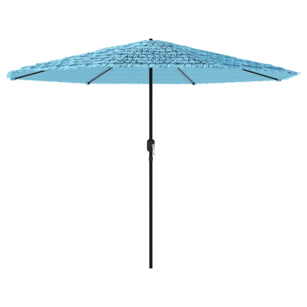 Vidaxl Parasol z jeklenim drogom 388x388x248 cm modra