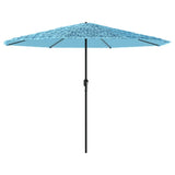 Vidaxl Parasol con polo in acciaio 388x388x248 cm blu