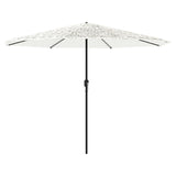 Vidaxl parasol s ocelovým pólem 388x388x248 cm bílá