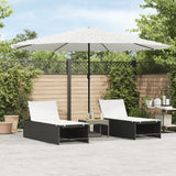 Vidaxl Parasol with steel pole 388x388x248 cm white