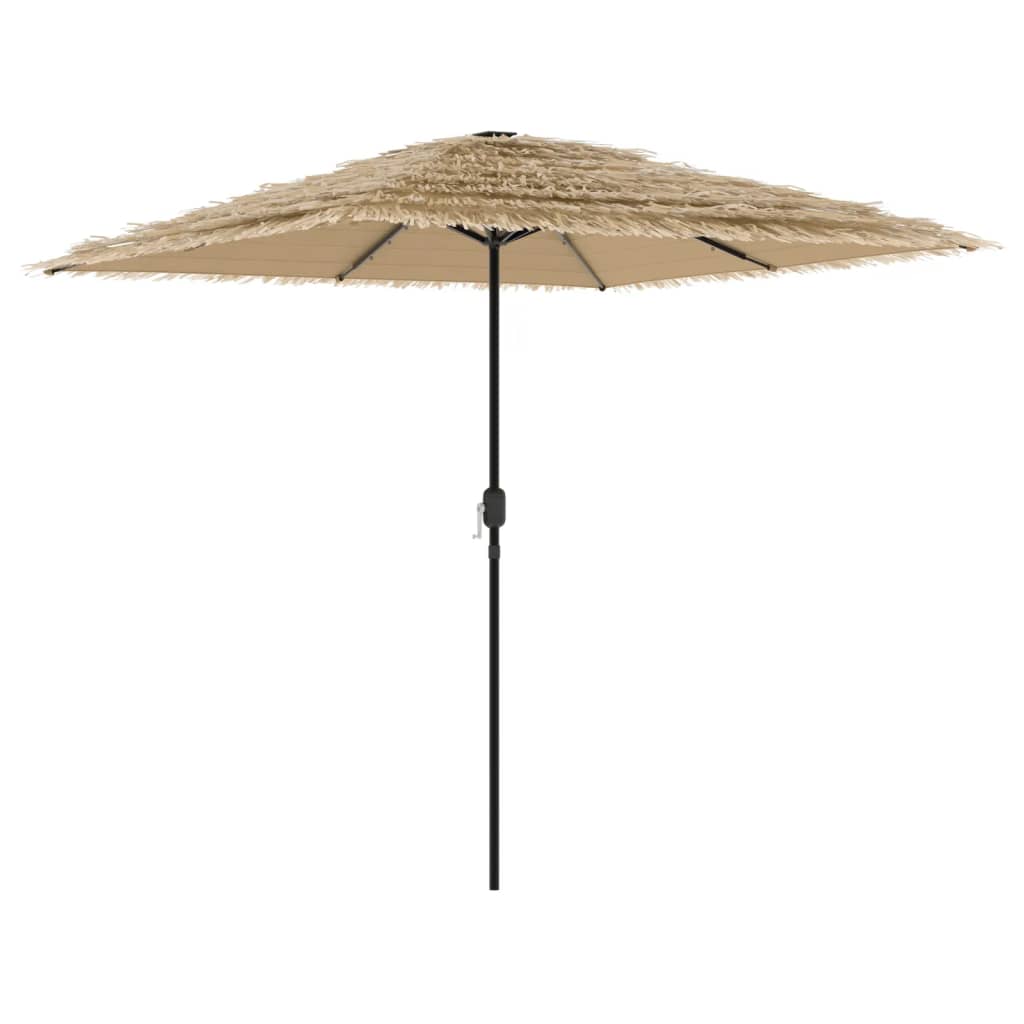 Vidaxl Parasol z LED in jeklenimi palicami 248x248x248 cm rjava