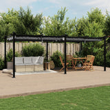 Vidaxl Arbor z rozszerzonym dachem 3x6 m aluminium antracytowe