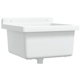 Vidaxl Washbasin Wall -montato 40x40x24 cm in resina bianca