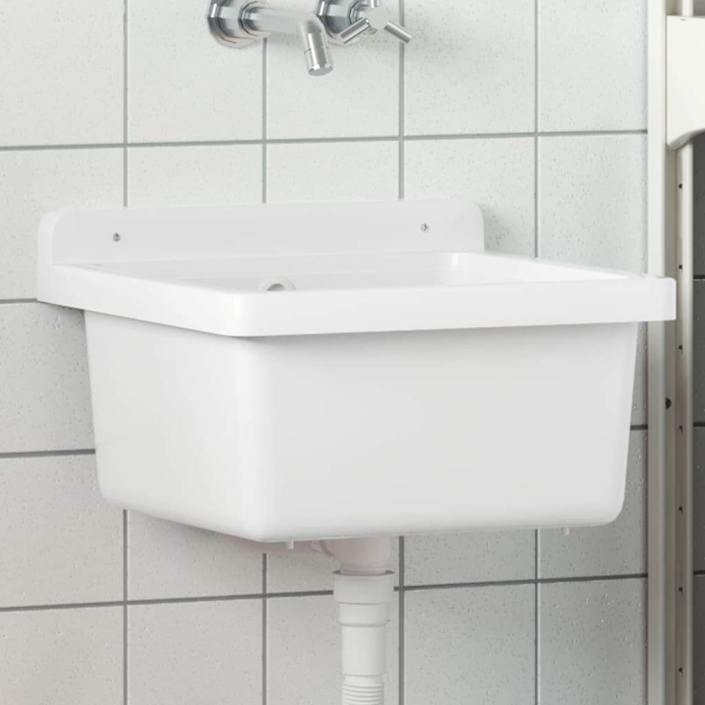 Vidaxl Washbasin Wall -40x40x24 cm Biała żywica