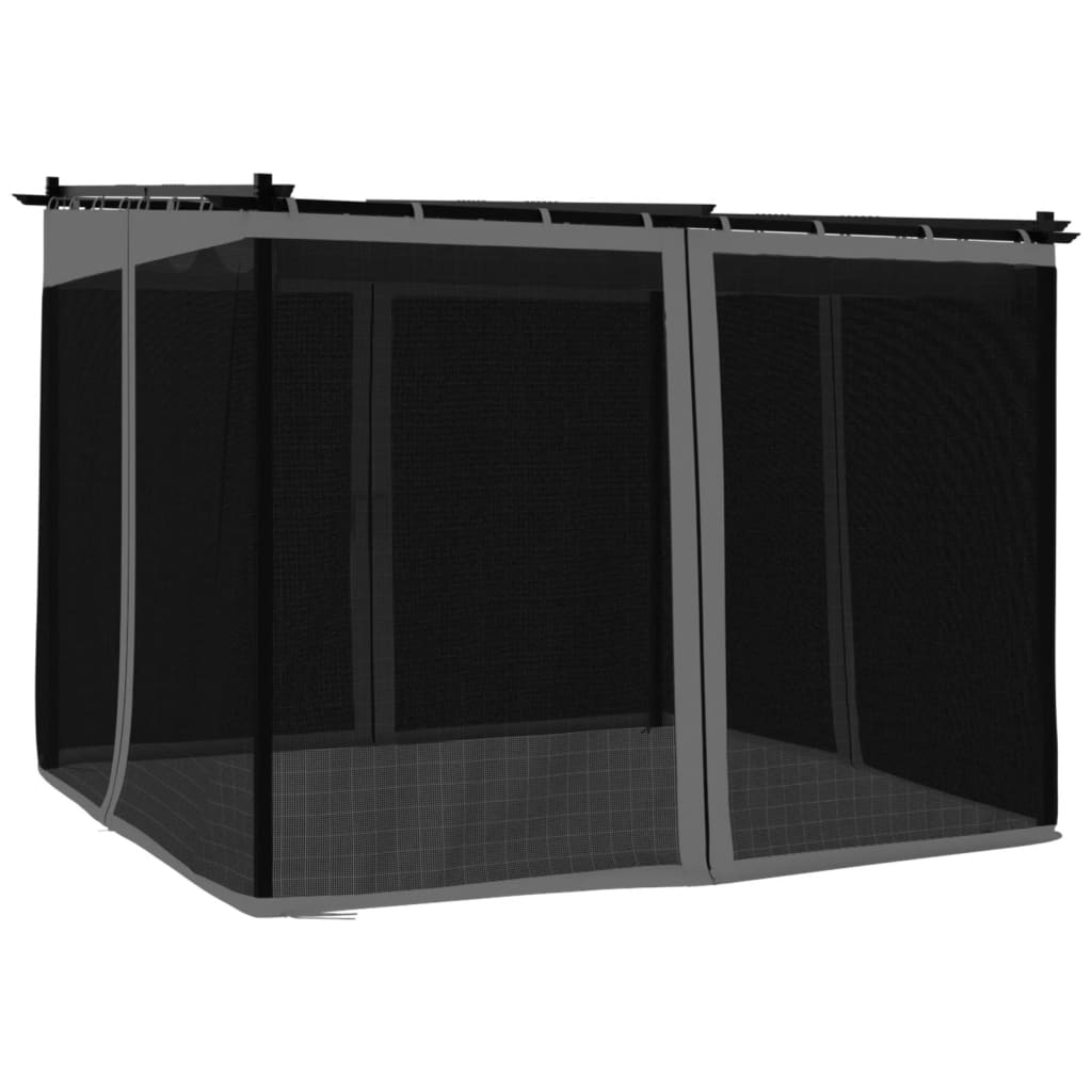 Vidaxl arbor with side walls of mesh 3x3 m steel anthracite -colored