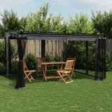 Arbor vidaxl avec parois latérales de maille 4x3 m anthracite en acier -colore