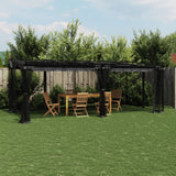 Vidaxl arbor with side walls of mesh 6x3 m steel anthracite -colored