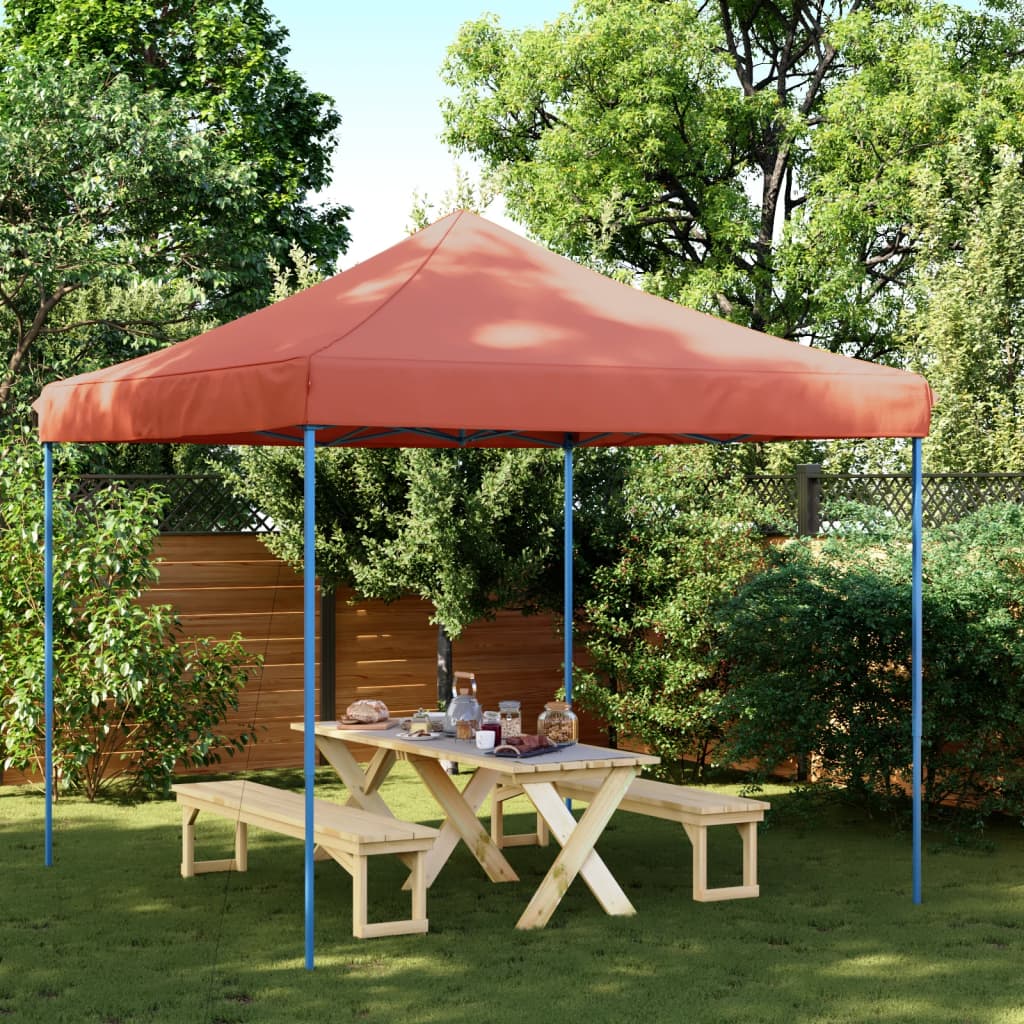 Vidaxl Partyentalt flappbar Pop-up 292x292x315 cm Terracotta