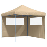 Pop-up pliable vidaxl fête avec 2 murs latéraux beige