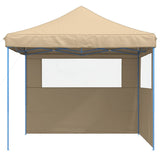 Pop-up pliable vidaxl fête avec 2 murs latéraux beige