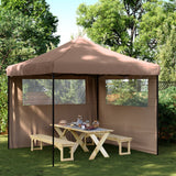 Vidaxl PartyTent Plegable plegable con 2 paredes laterales Brown