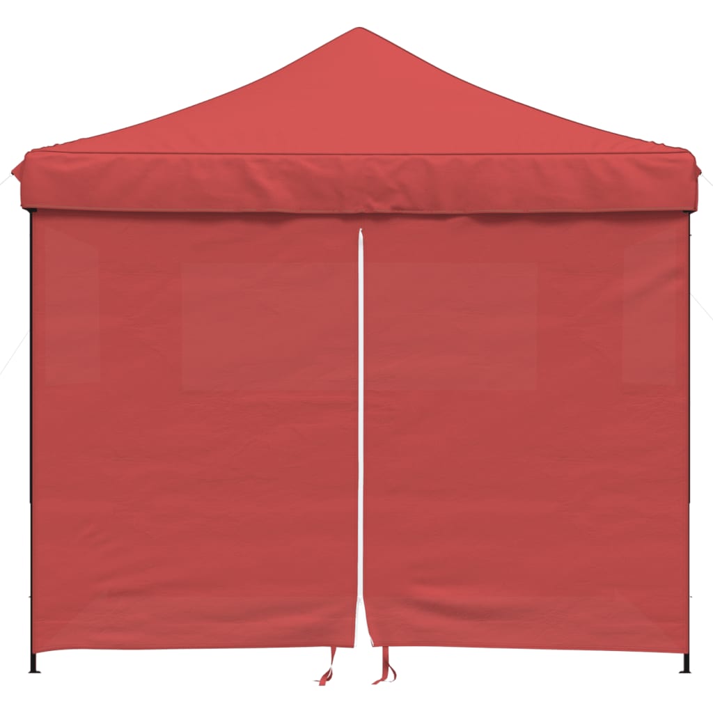 Vidaxl PartyTent Plegable plegable con 4 paredes laterales Burdeos rojo