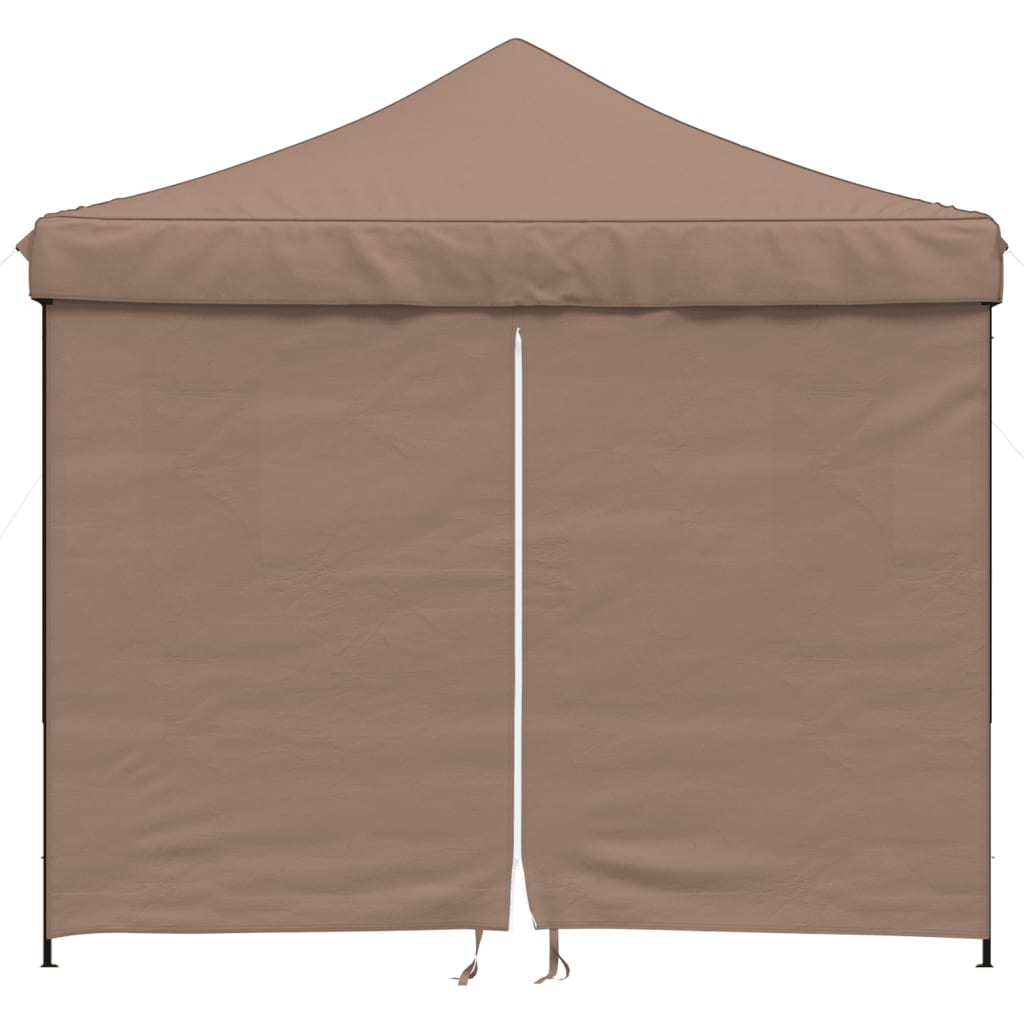 Vidaxl PartyTent Plegable plegable con 4 paredes laterales Brown