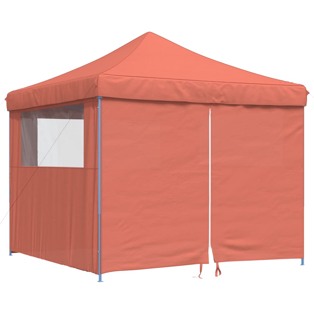 Vidaxl Partytent Faltbares Popup mit 4 Seiten Wänden Terrakotta-farbig