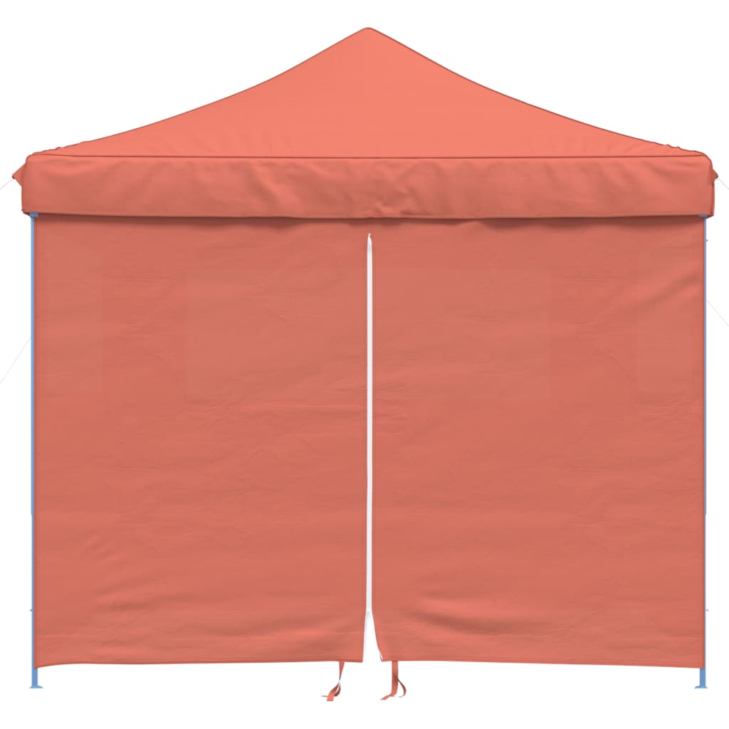 Vidaxl PartyTent Plegable plegable con 4 paredes laterales de color terracota