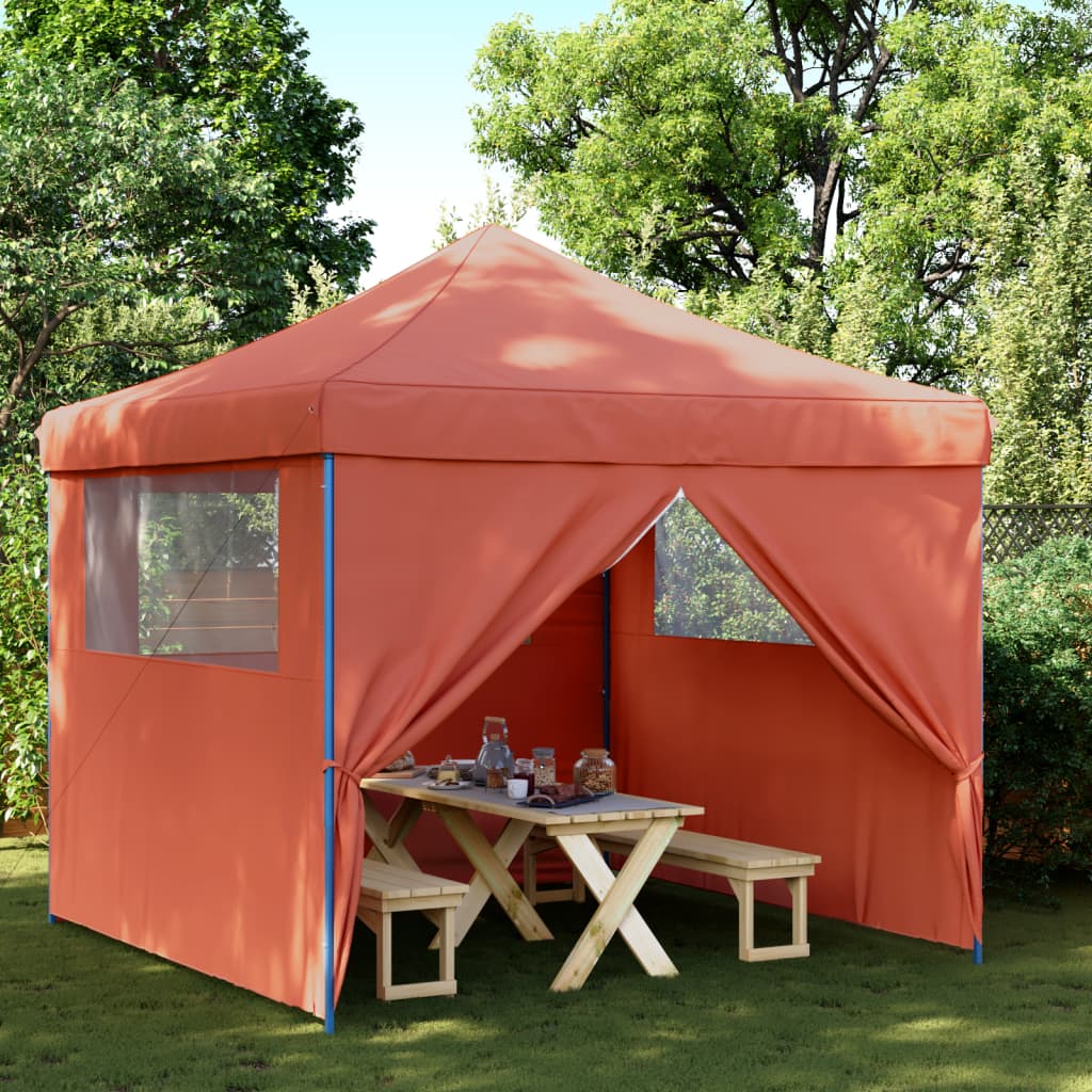 Pop-up pieghevole Vidaxl Partyntent con 4 pareti laterali color terracotta