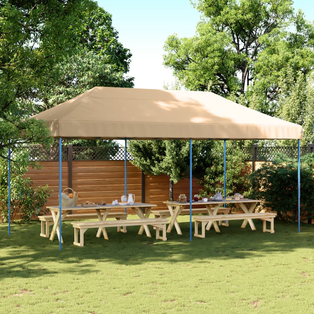 Vidaxl PartyTent foldbar pop-up 580x292x315 cm beige