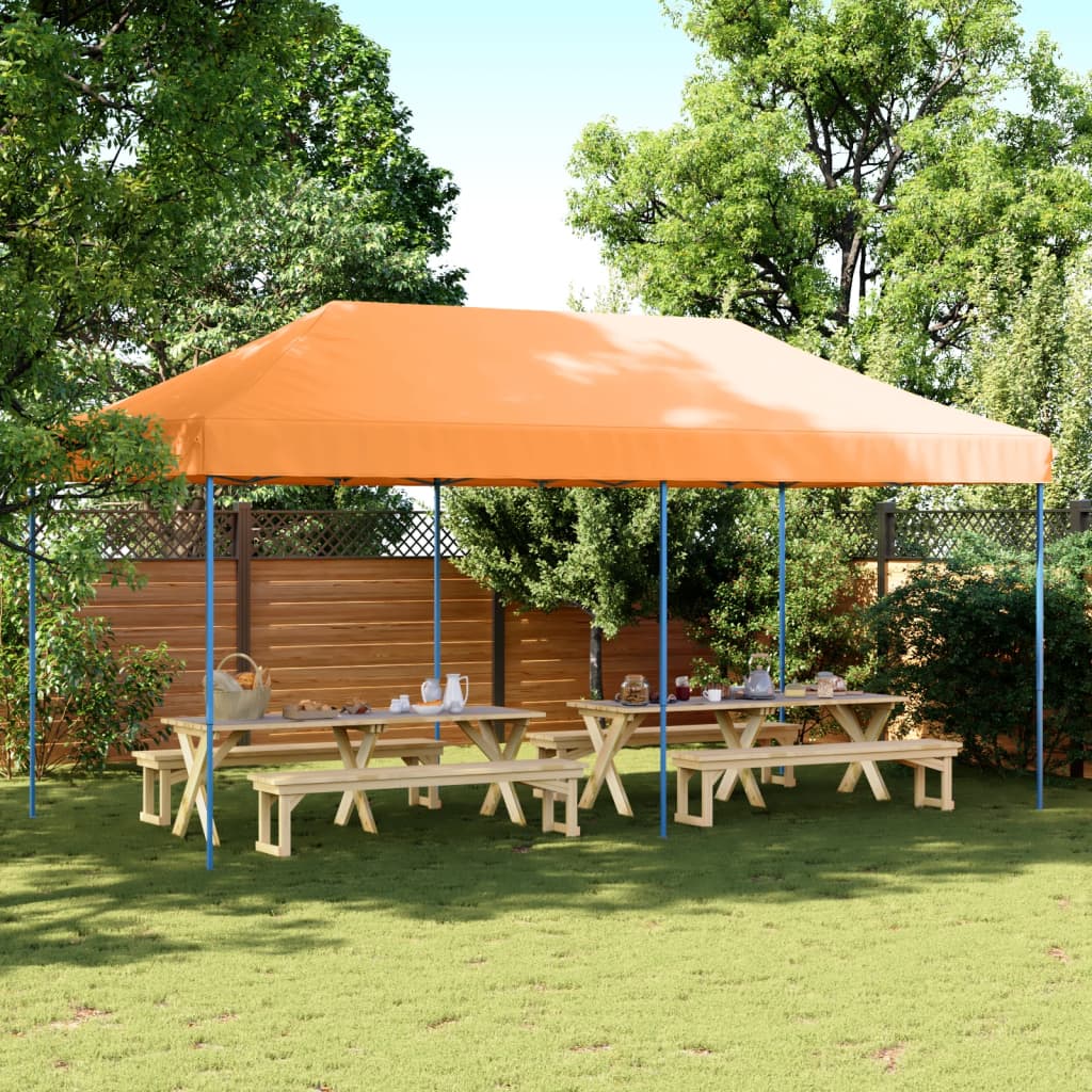 Bidaxl PartyTent foldbar pop-up 580x292x315 cm orange