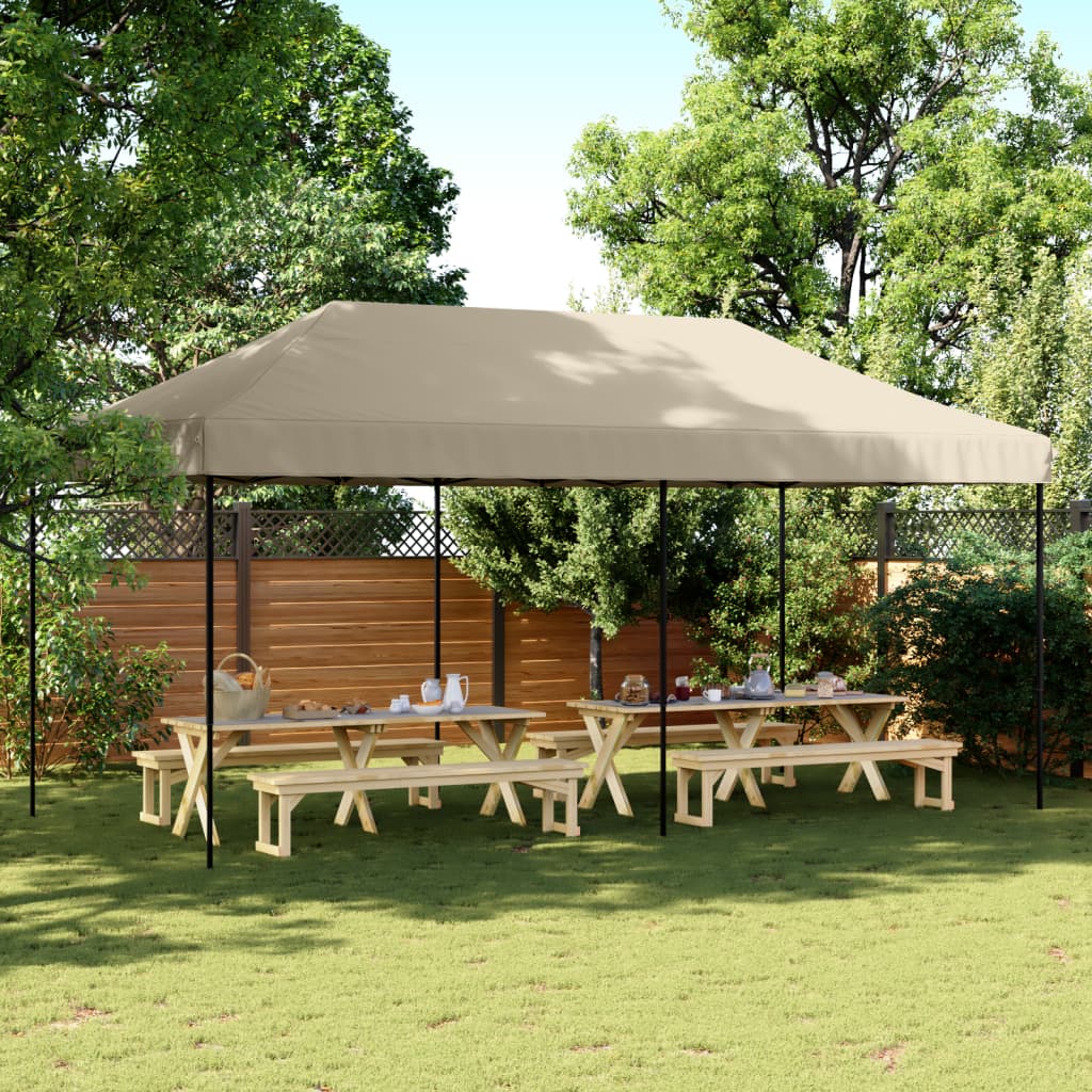 Vidaxl PartyTent Pop-up pieghevole 580x292x315 cm Taupe