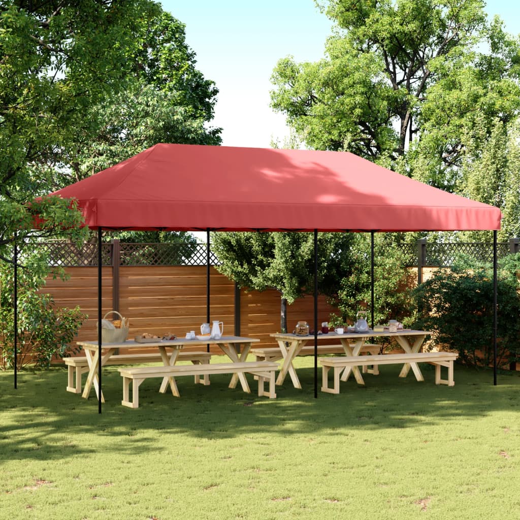 Vidaxl Partytent Foldable Popup 580x292x315 cm Bordeaux rot